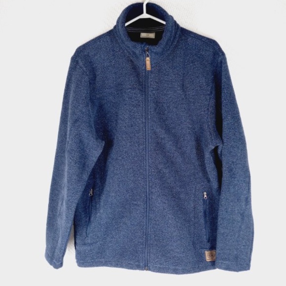 Field & Stream sweater men’s size Large blue, full zip, thick gorpcore cabincore - Picture 1 of 9